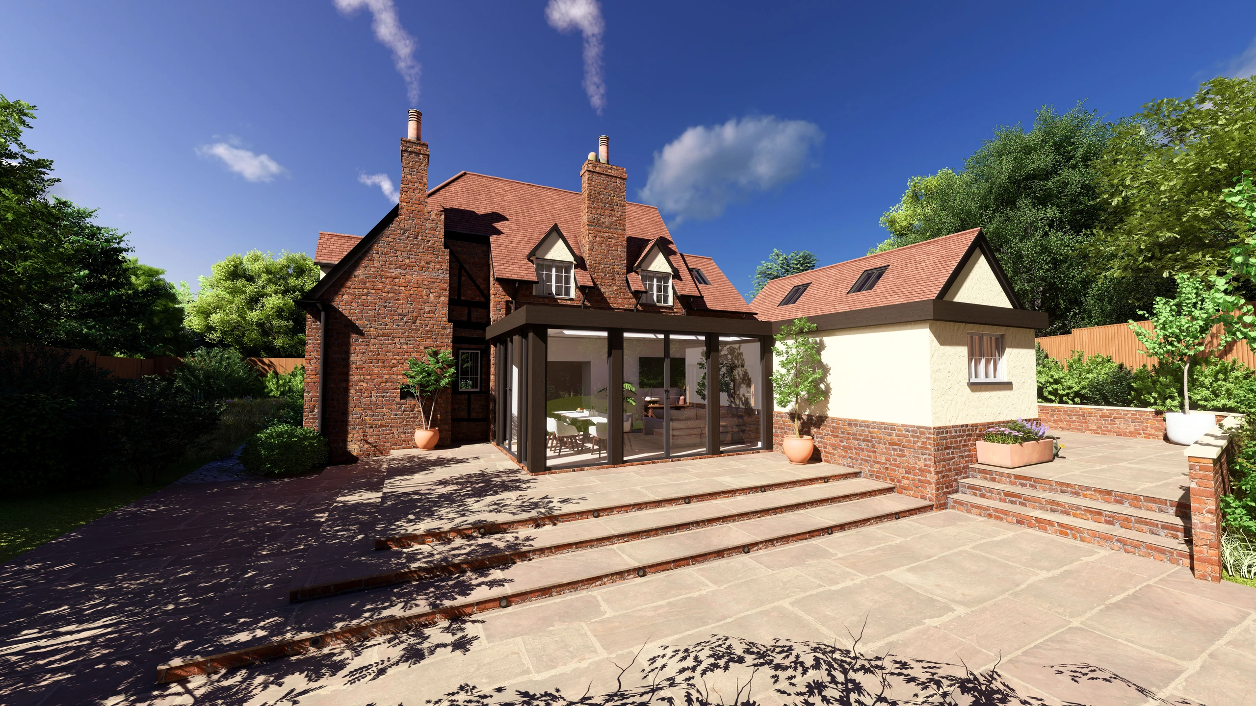 CGI of Grade II Listed property in hertfordshire
